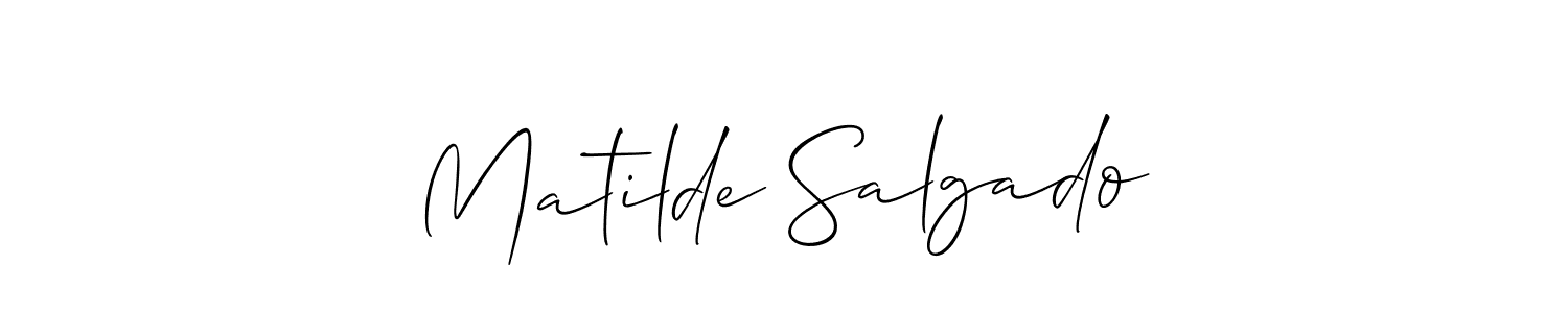 Make a short Matilde Salgado signature style. Manage your documents anywhere anytime using Allison_Script. Create and add eSignatures, submit forms, share and send files easily. Matilde Salgado signature style 2 images and pictures png