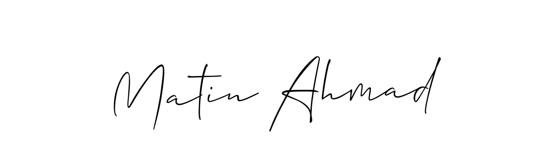 Use a signature maker to create a handwritten signature online. With this signature software, you can design (Allison_Script) your own signature for name Matin Ahmad. Matin Ahmad signature style 2 images and pictures png