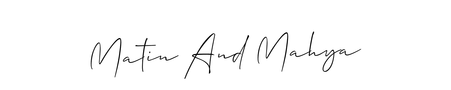 Once you've used our free online signature maker to create your best signature Allison_Script style, it's time to enjoy all of the benefits that Matin And Mahya name signing documents. Matin And Mahya signature style 2 images and pictures png