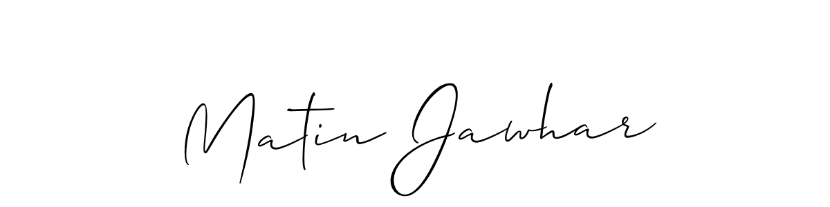 It looks lik you need a new signature style for name Matin Jawhar. Design unique handwritten (Allison_Script) signature with our free signature maker in just a few clicks. Matin Jawhar signature style 2 images and pictures png