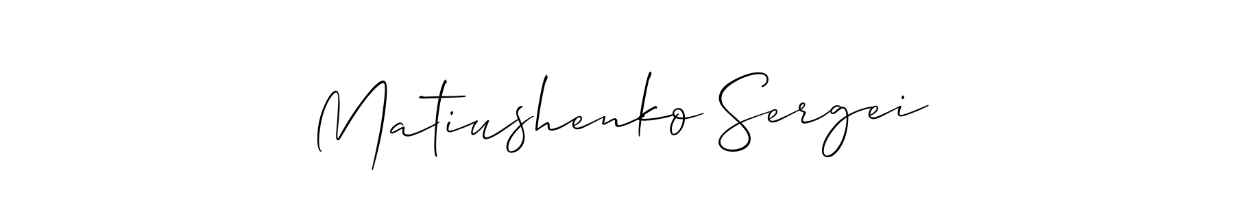 Make a short Matiushenko Sergei signature style. Manage your documents anywhere anytime using Allison_Script. Create and add eSignatures, submit forms, share and send files easily. Matiushenko Sergei signature style 2 images and pictures png