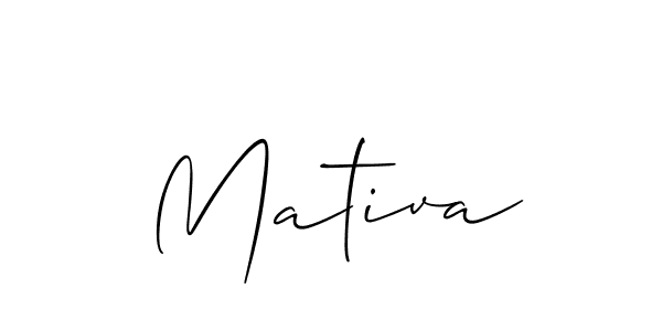 You should practise on your own different ways (Allison_Script) to write your name (Mativa) in signature. don't let someone else do it for you. Mativa signature style 2 images and pictures png