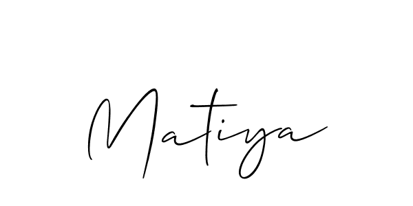 How to make Matiya signature? Allison_Script is a professional autograph style. Create handwritten signature for Matiya name. Matiya signature style 2 images and pictures png