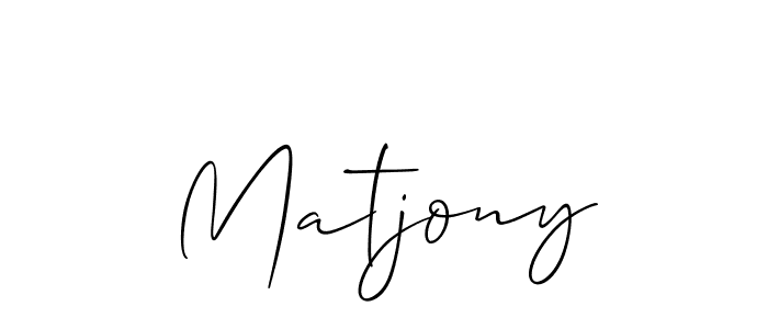 How to Draw Matjony signature style? Allison_Script is a latest design signature styles for name Matjony. Matjony signature style 2 images and pictures png
