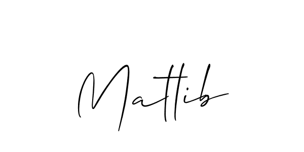 Use a signature maker to create a handwritten signature online. With this signature software, you can design (Allison_Script) your own signature for name Matlib. Matlib signature style 2 images and pictures png