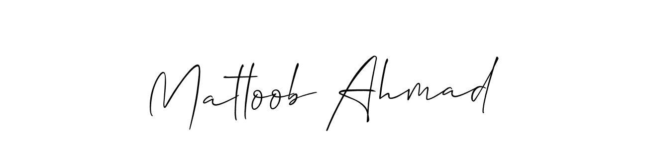 How to make Matloob Ahmad signature? Allison_Script is a professional autograph style. Create handwritten signature for Matloob Ahmad name. Matloob Ahmad signature style 2 images and pictures png