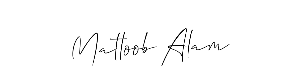 Also You can easily find your signature by using the search form. We will create Matloob Alam name handwritten signature images for you free of cost using Allison_Script sign style. Matloob Alam signature style 2 images and pictures png