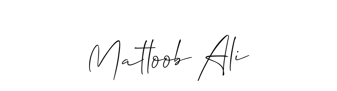 How to make Matloob Ali signature? Allison_Script is a professional autograph style. Create handwritten signature for Matloob Ali name. Matloob Ali signature style 2 images and pictures png