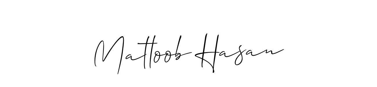 Create a beautiful signature design for name Matloob Hasan. With this signature (Allison_Script) fonts, you can make a handwritten signature for free. Matloob Hasan signature style 2 images and pictures png