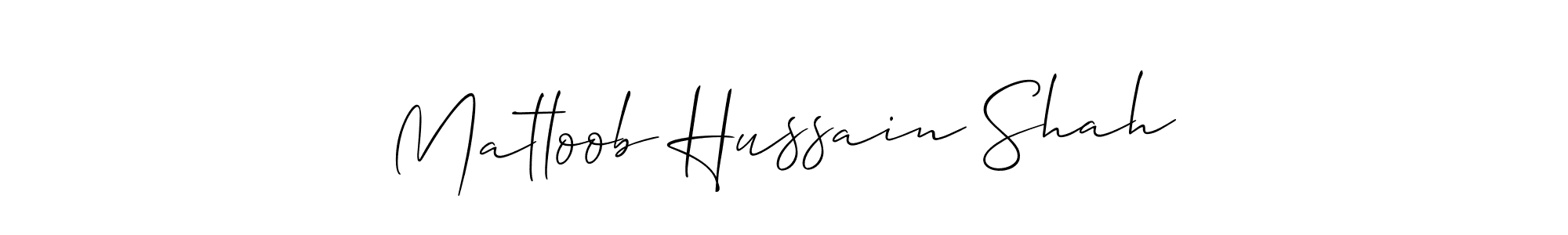 You should practise on your own different ways (Allison_Script) to write your name (Matloob Hussain Shah) in signature. don't let someone else do it for you. Matloob Hussain Shah signature style 2 images and pictures png