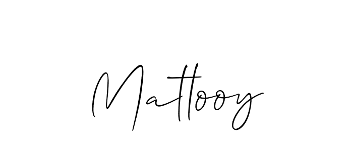 Make a beautiful signature design for name Matlooy. With this signature (Allison_Script) style, you can create a handwritten signature for free. Matlooy signature style 2 images and pictures png