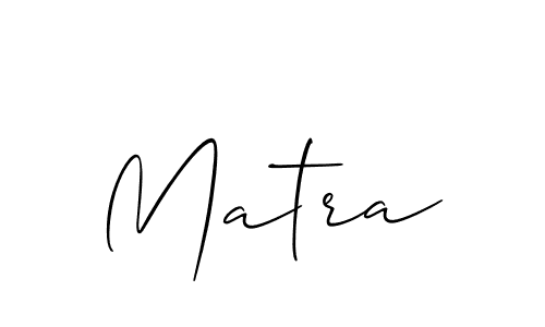 Design your own signature with our free online signature maker. With this signature software, you can create a handwritten (Allison_Script) signature for name Matra. Matra signature style 2 images and pictures png