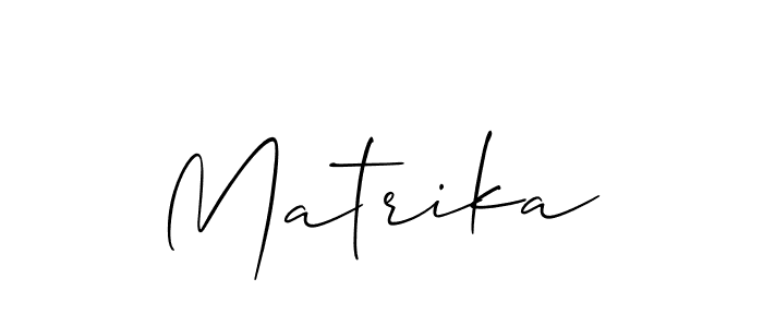 The best way (Allison_Script) to make a short signature is to pick only two or three words in your name. The name Matrika include a total of six letters. For converting this name. Matrika signature style 2 images and pictures png