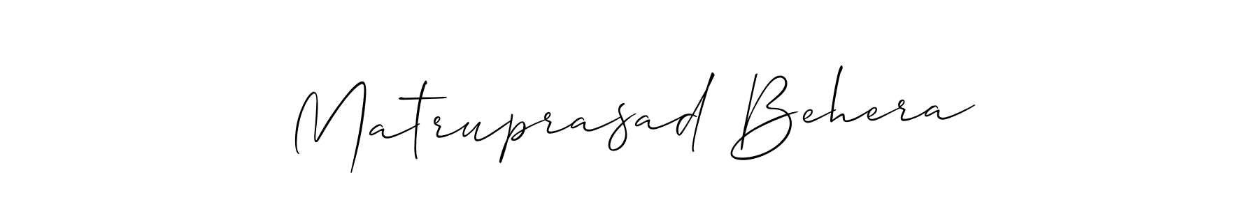 Also we have Matruprasad Behera name is the best signature style. Create professional handwritten signature collection using Allison_Script autograph style. Matruprasad Behera signature style 2 images and pictures png