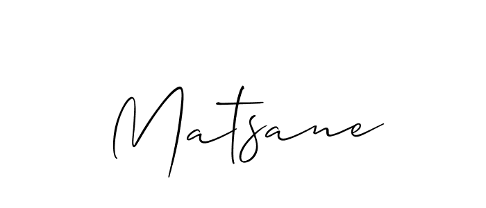 Make a beautiful signature design for name Matsane. With this signature (Allison_Script) style, you can create a handwritten signature for free. Matsane signature style 2 images and pictures png