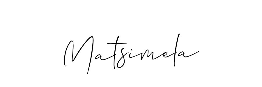 How to make Matsimela name signature. Use Allison_Script style for creating short signs online. This is the latest handwritten sign. Matsimela signature style 2 images and pictures png