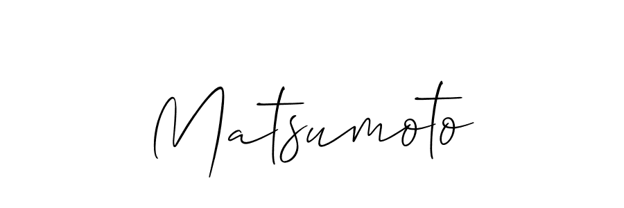 Make a beautiful signature design for name Matsumoto. With this signature (Allison_Script) style, you can create a handwritten signature for free. Matsumoto signature style 2 images and pictures png