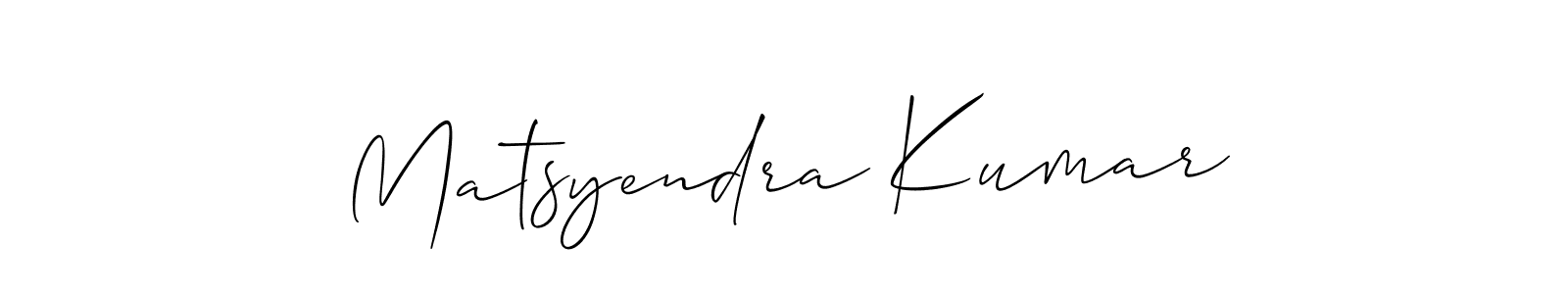 How to make Matsyendra Kumar signature? Allison_Script is a professional autograph style. Create handwritten signature for Matsyendra Kumar name. Matsyendra Kumar signature style 2 images and pictures png