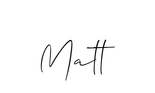 You should practise on your own different ways (Allison_Script) to write your name (Matt ) in signature. don't let someone else do it for you. Matt  signature style 2 images and pictures png