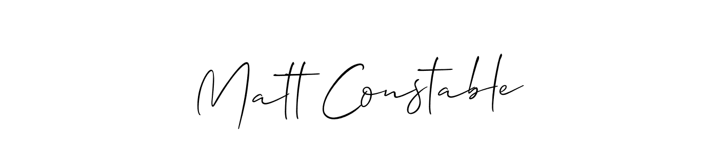 You should practise on your own different ways (Allison_Script) to write your name (Matt Constable) in signature. don't let someone else do it for you. Matt Constable signature style 2 images and pictures png