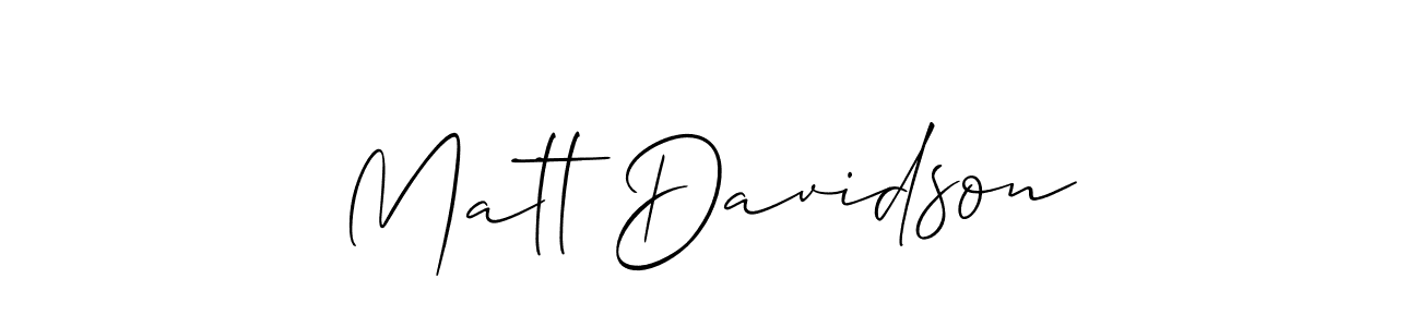 The best way (Allison_Script) to make a short signature is to pick only two or three words in your name. The name Matt Davidson include a total of six letters. For converting this name. Matt Davidson signature style 2 images and pictures png