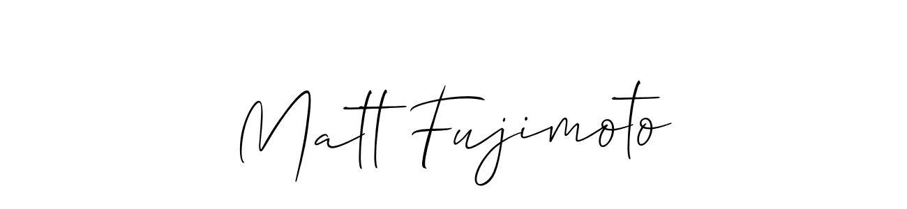 How to make Matt Fujimoto name signature. Use Allison_Script style for creating short signs online. This is the latest handwritten sign. Matt Fujimoto signature style 2 images and pictures png