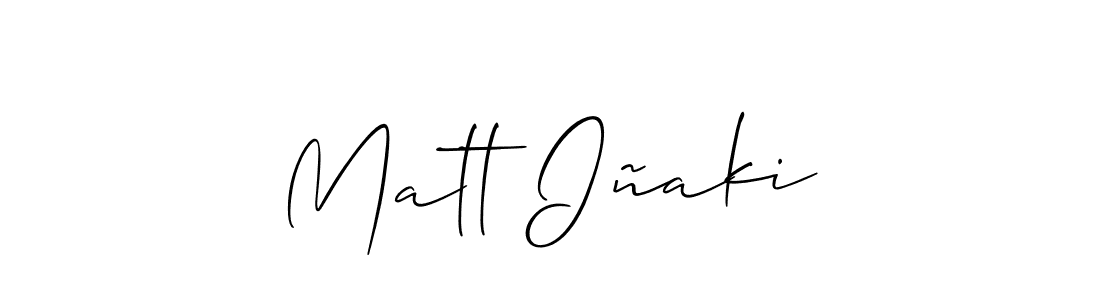 Make a beautiful signature design for name Matt Iñaki. With this signature (Allison_Script) style, you can create a handwritten signature for free. Matt Iñaki signature style 2 images and pictures png