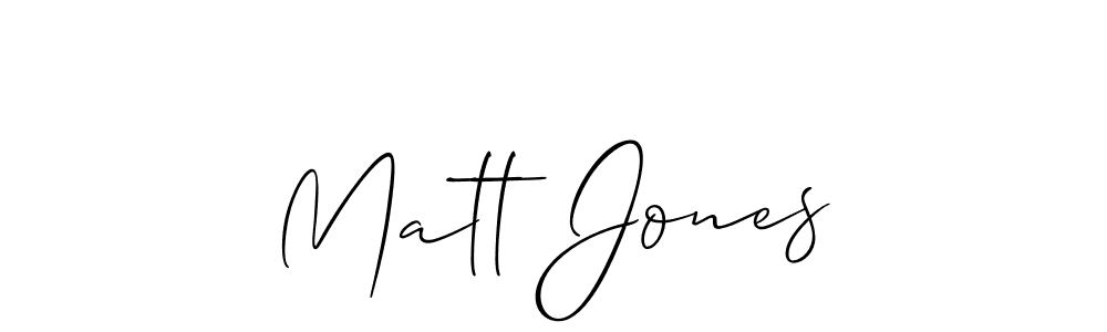 Create a beautiful signature design for name Matt Jones. With this signature (Allison_Script) fonts, you can make a handwritten signature for free. Matt Jones signature style 2 images and pictures png