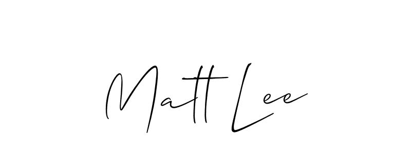 Also You can easily find your signature by using the search form. We will create Matt Lee name handwritten signature images for you free of cost using Allison_Script sign style. Matt Lee signature style 2 images and pictures png