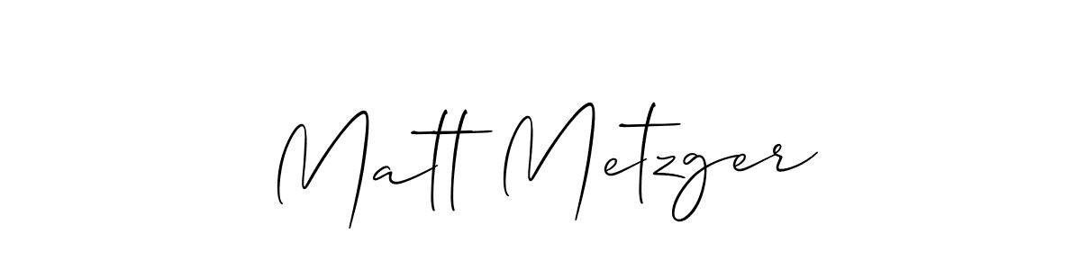 How to make Matt Metzger signature? Allison_Script is a professional autograph style. Create handwritten signature for Matt Metzger name. Matt Metzger signature style 2 images and pictures png