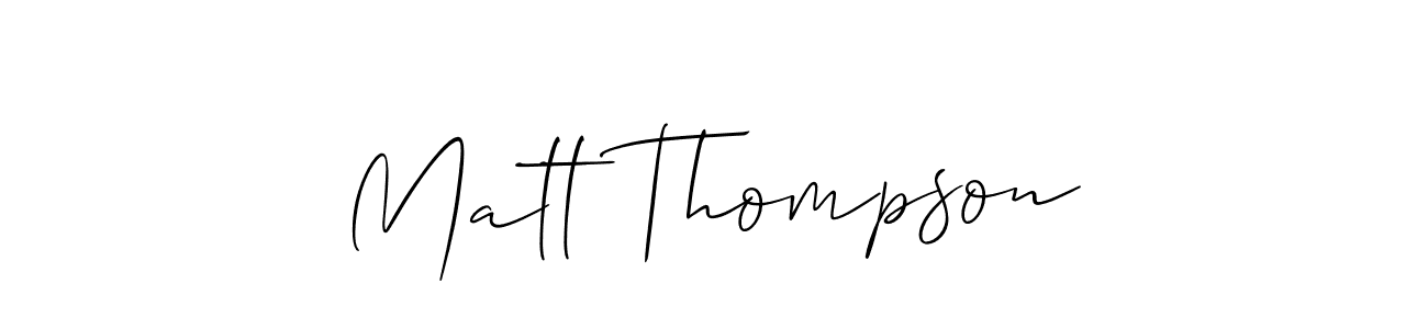 Matt Thompson stylish signature style. Best Handwritten Sign (Allison_Script) for my name. Handwritten Signature Collection Ideas for my name Matt Thompson. Matt Thompson signature style 2 images and pictures png