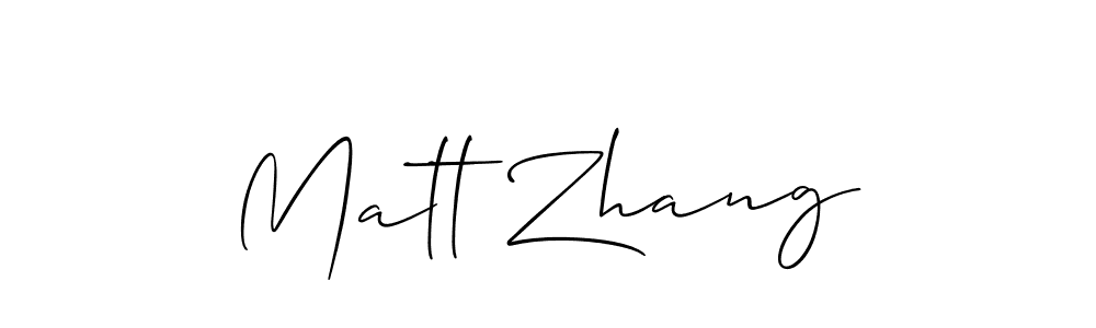 Similarly Allison_Script is the best handwritten signature design. Signature creator online .You can use it as an online autograph creator for name Matt Zhang. Matt Zhang signature style 2 images and pictures png