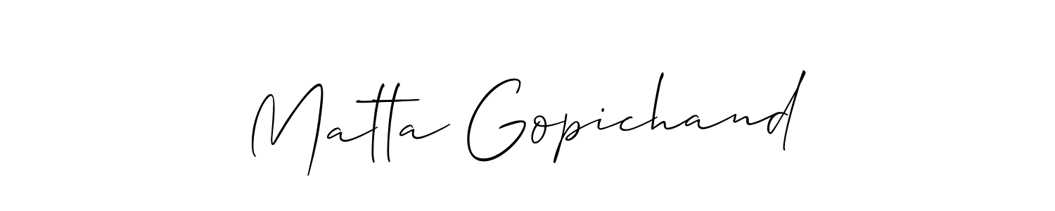 Check out images of Autograph of Matta Gopichand name. Actor Matta Gopichand Signature Style. Allison_Script is a professional sign style online. Matta Gopichand signature style 2 images and pictures png