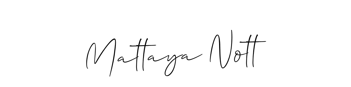 Make a beautiful signature design for name Mattaya Nott. Use this online signature maker to create a handwritten signature for free. Mattaya Nott signature style 2 images and pictures png