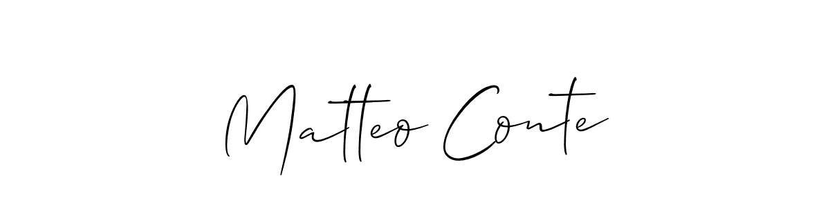 Make a short Matteo Conte signature style. Manage your documents anywhere anytime using Allison_Script. Create and add eSignatures, submit forms, share and send files easily. Matteo Conte signature style 2 images and pictures png