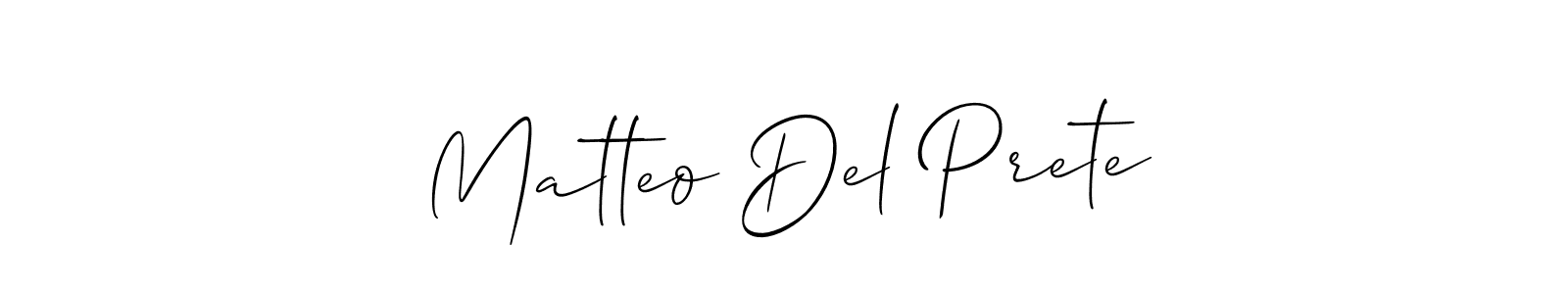 It looks lik you need a new signature style for name Matteo Del Prete. Design unique handwritten (Allison_Script) signature with our free signature maker in just a few clicks. Matteo Del Prete signature style 2 images and pictures png
