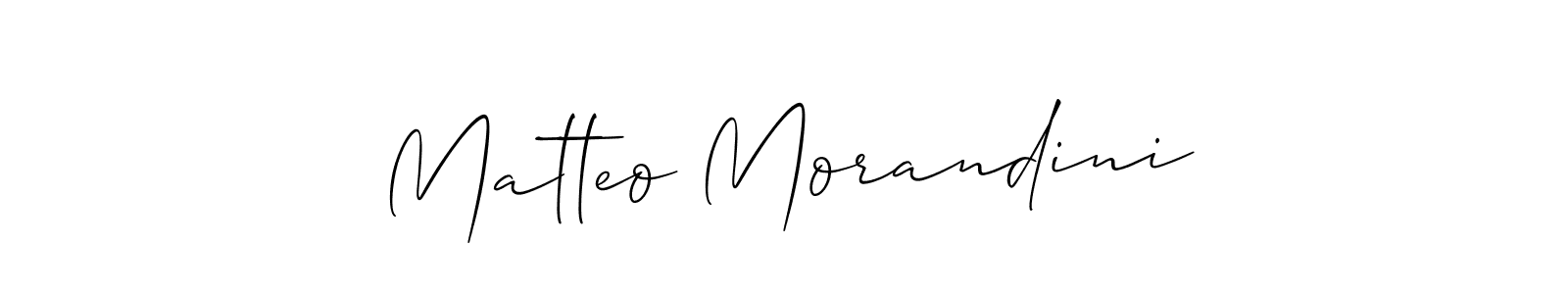How to make Matteo Morandini name signature. Use Allison_Script style for creating short signs online. This is the latest handwritten sign. Matteo Morandini signature style 2 images and pictures png