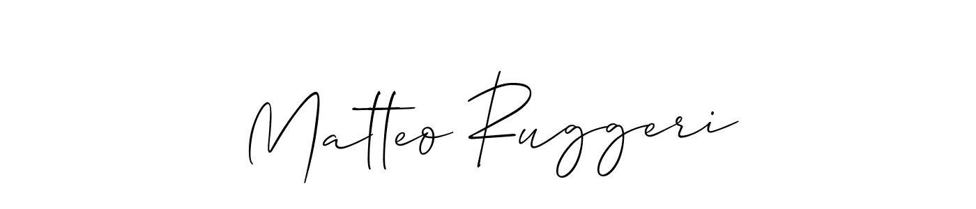 It looks lik you need a new signature style for name Matteo Ruggeri. Design unique handwritten (Allison_Script) signature with our free signature maker in just a few clicks. Matteo Ruggeri signature style 2 images and pictures png