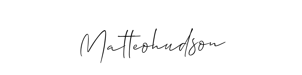 Create a beautiful signature design for name Matteohudson. With this signature (Allison_Script) fonts, you can make a handwritten signature for free. Matteohudson signature style 2 images and pictures png