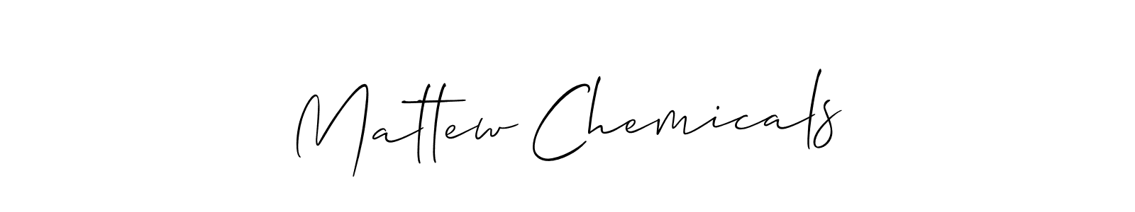 Design your own signature with our free online signature maker. With this signature software, you can create a handwritten (Allison_Script) signature for name Mattew Chemicals. Mattew Chemicals signature style 2 images and pictures png