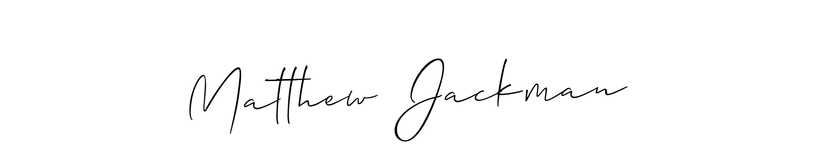 if you are searching for the best signature style for your name Matthew  Jackman. so please give up your signature search. here we have designed multiple signature styles  using Allison_Script. Matthew  Jackman signature style 2 images and pictures png