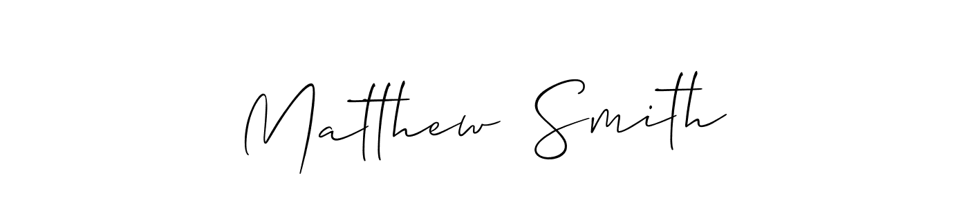 Create a beautiful signature design for name Matthew  Smith. With this signature (Allison_Script) fonts, you can make a handwritten signature for free. Matthew  Smith signature style 2 images and pictures png