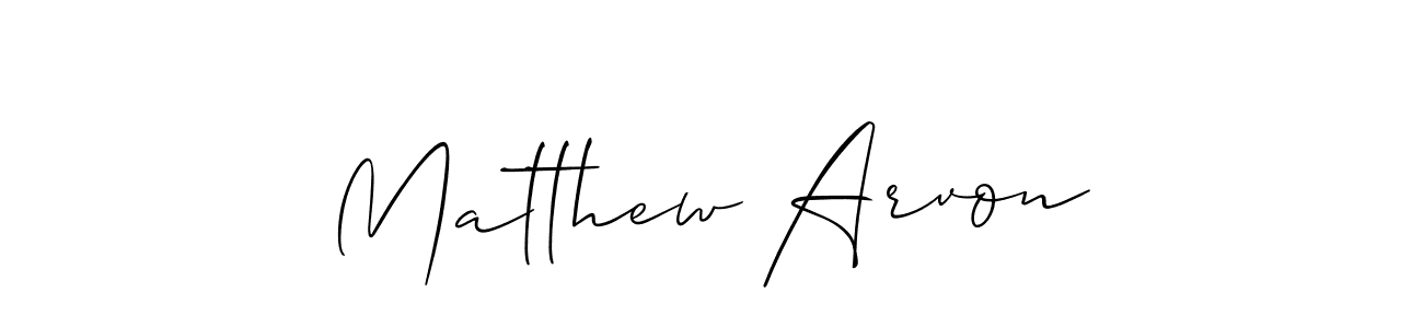Make a beautiful signature design for name Matthew Arvon. With this signature (Allison_Script) style, you can create a handwritten signature for free. Matthew Arvon signature style 2 images and pictures png