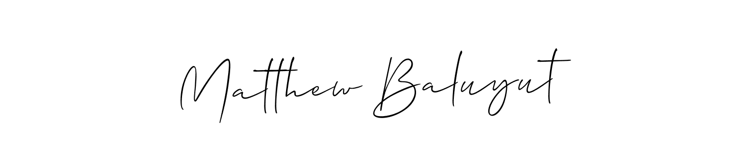 You can use this online signature creator to create a handwritten signature for the name Matthew Baluyut. This is the best online autograph maker. Matthew Baluyut signature style 2 images and pictures png