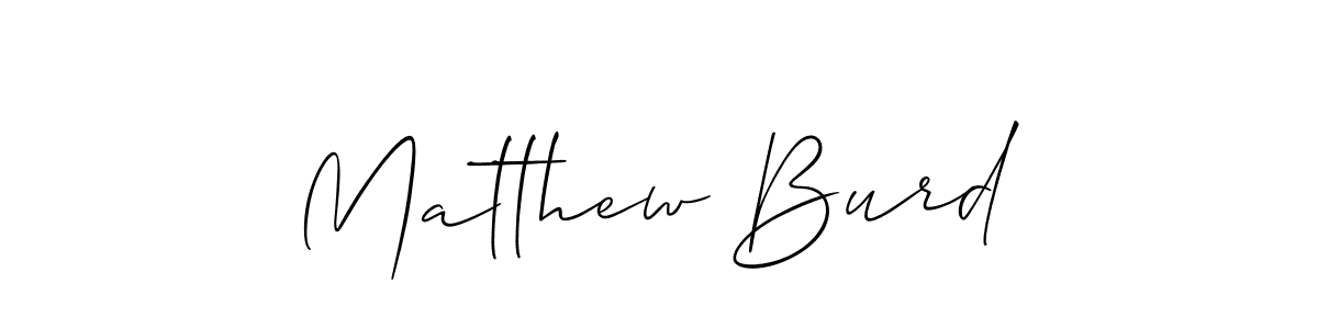 Use a signature maker to create a handwritten signature online. With this signature software, you can design (Allison_Script) your own signature for name Matthew Burd. Matthew Burd signature style 2 images and pictures png