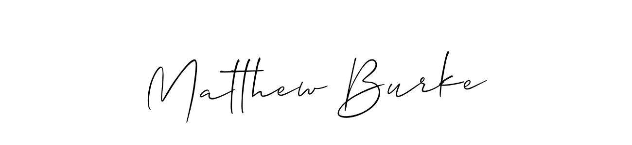 Use a signature maker to create a handwritten signature online. With this signature software, you can design (Allison_Script) your own signature for name Matthew Burke. Matthew Burke signature style 2 images and pictures png