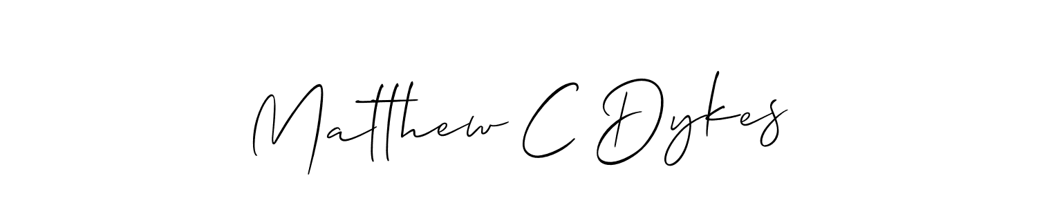 How to make Matthew C Dykes signature? Allison_Script is a professional autograph style. Create handwritten signature for Matthew C Dykes name. Matthew C Dykes signature style 2 images and pictures png