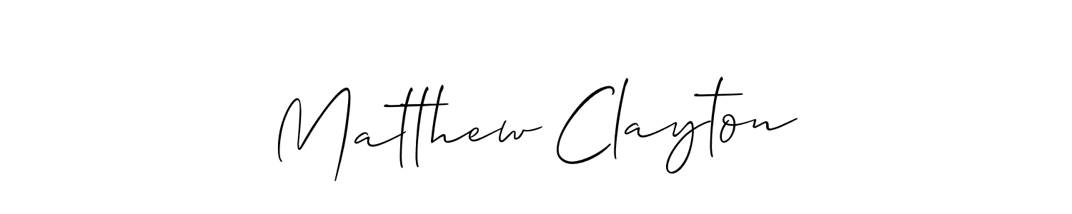 if you are searching for the best signature style for your name Matthew Clayton. so please give up your signature search. here we have designed multiple signature styles  using Allison_Script. Matthew Clayton signature style 2 images and pictures png