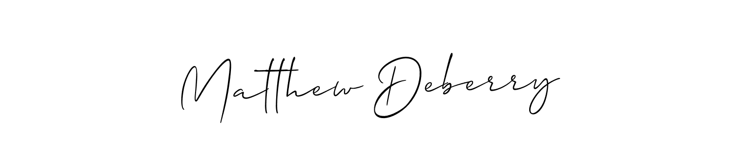 Design your own signature with our free online signature maker. With this signature software, you can create a handwritten (Allison_Script) signature for name Matthew Deberry. Matthew Deberry signature style 2 images and pictures png