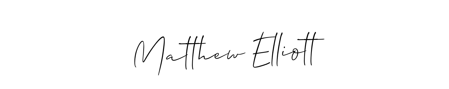 Allison_Script is a professional signature style that is perfect for those who want to add a touch of class to their signature. It is also a great choice for those who want to make their signature more unique. Get Matthew Elliott name to fancy signature for free. Matthew Elliott signature style 2 images and pictures png